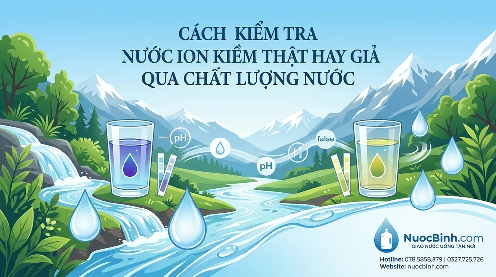 Cách kiểm tra nước ion kiềm thật hay giả qua chất lượng nước