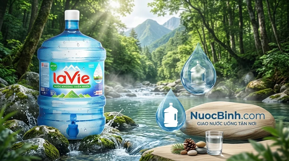 Nước Lavie Bình Vòi 18.5L Có Gì Nổi Bật? - NuocBinh.com Thiết Kế và Công Năng Của Nước Khoáng Lavie Bình 18.5 Lít